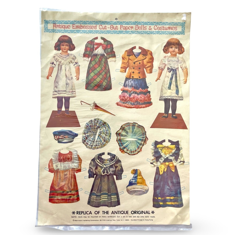 Vintage Collectible Paper Doll Ephemera Bundle, Wrapping Paper, Uncut placemats - Picture 2 of 13